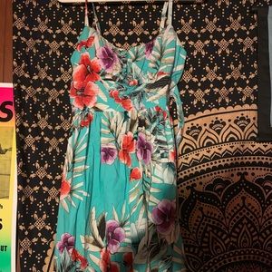 Blue floral dress